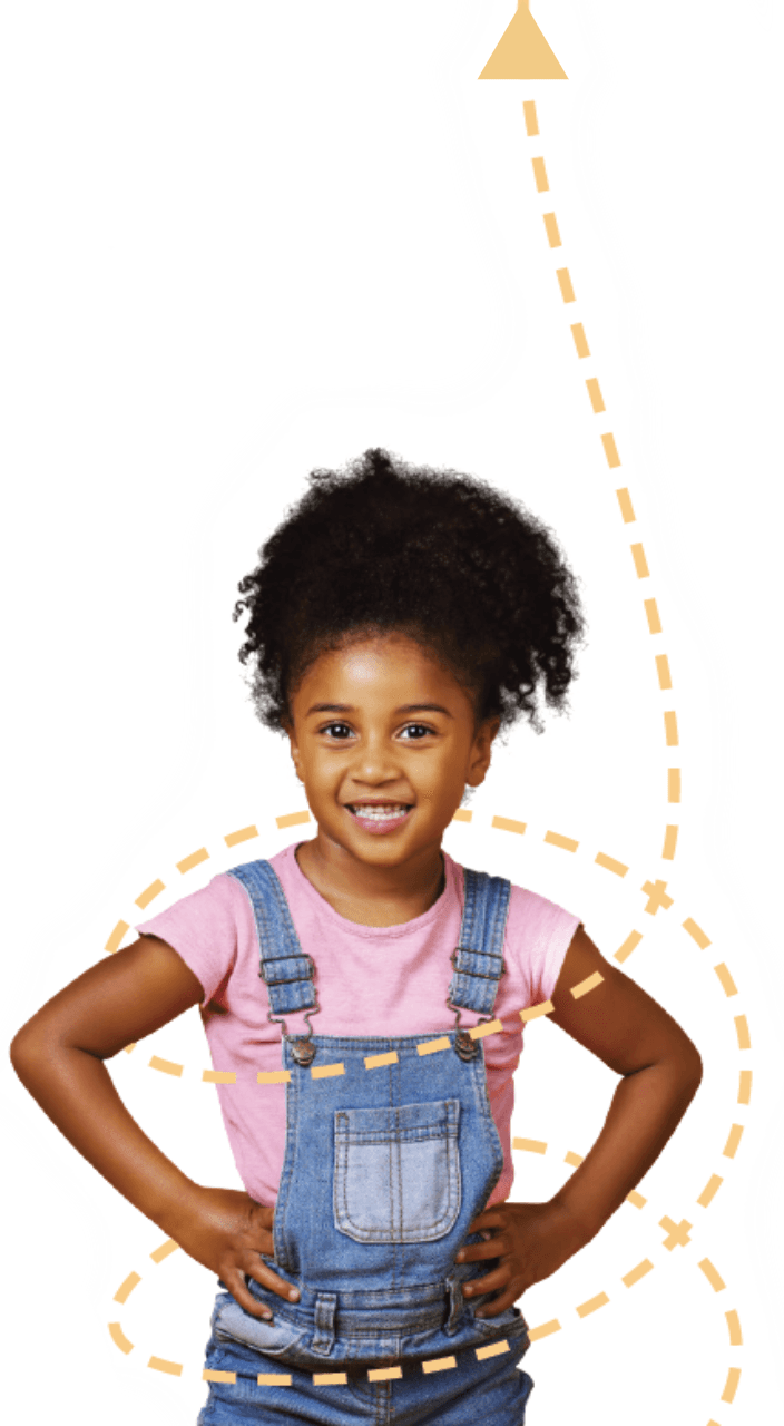 Girl with an empowering stance